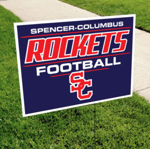 Spencer-Columbus Football Pride Sign
