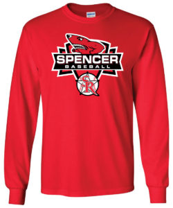 Spencer Rockets Baseball - Long Sleeve T-Shirt