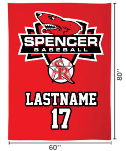 Spencer Rockets Baseball - Fleece Blanket