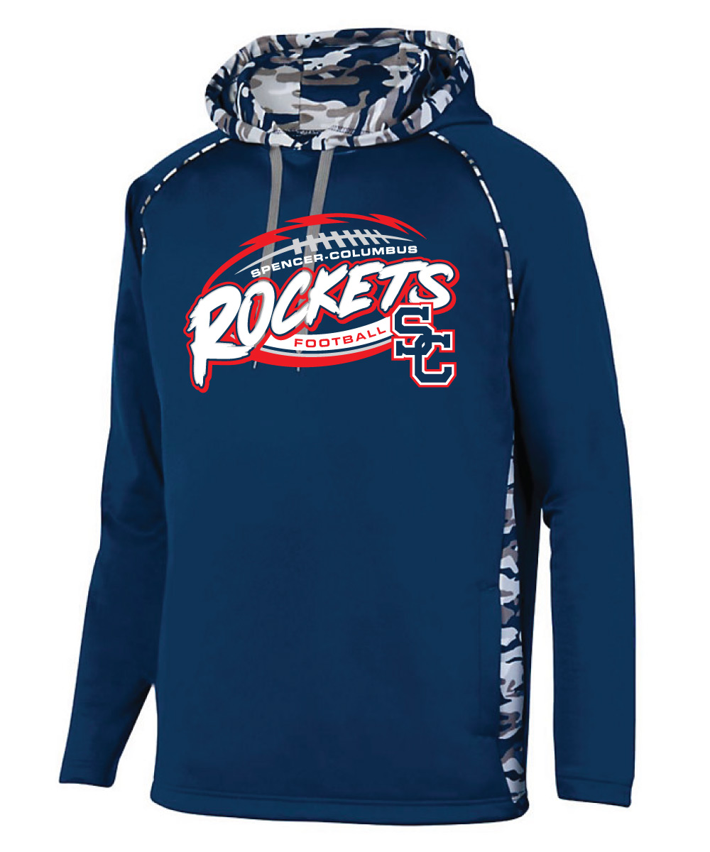 Navy Spencer-Columbus Football Hoody