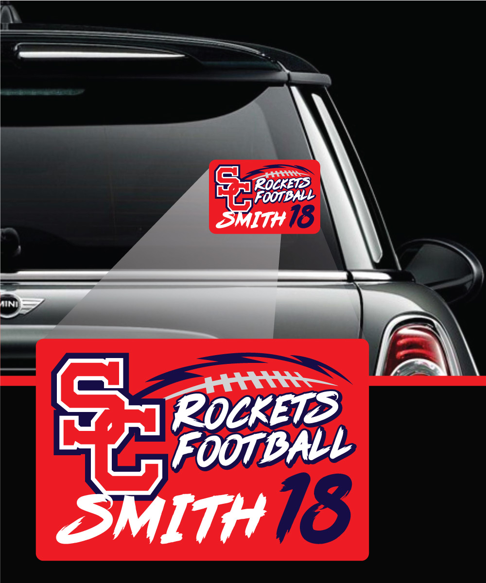 Spencer-Columbus Football Window Decal